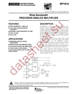 MPY634KP datasheet  